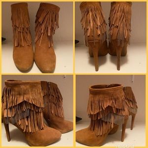 Fringed ankle boots
